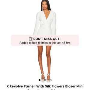 Revolve Parnell with silk flowers blazer mini dress